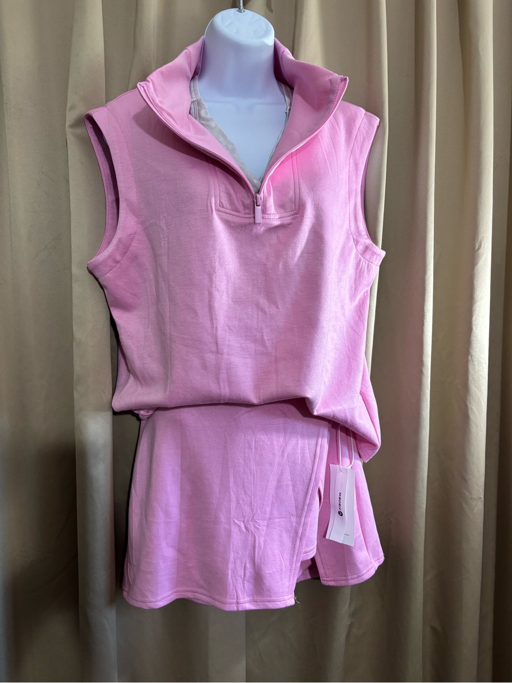 Pink Sleeveless Top & Skort
